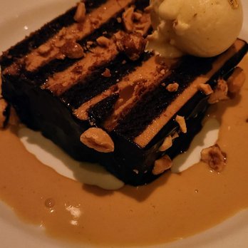 Carbone - Hazelnut chocolate crunch cake!! Sooo good! - Italian Near Me - Las Vegas, Nevada Carbone - Hazelnut chocolate crunch cake!! Sooo good! - Italian Near Me - Las Vegas, Nevada
