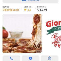 Gionino's Pizzeria of Canton South - Their online hours