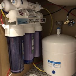 Under the sink RO-DI filter install