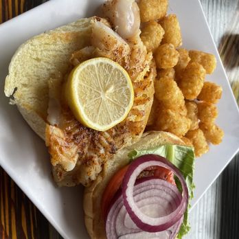 Rick's Reef - Blackened Grouper and French Fries - Seafood Near Me - St. Pete Beach, Florida