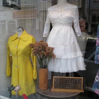 Al's Attire - Redesign of Mom's 70s wedding dress in Al's Attire front window display - Bespoke Clothing Near Me - San Francisco, California Al's Attire - Redesign of Mom's 70s wedding dress in Al's Attire front window display - Bespoke Clothing Near Me - San Francisco, California