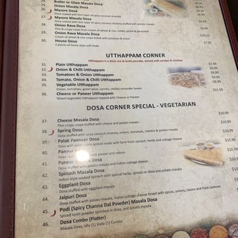Dosa Corner - Menu - Indian Near Me - Vancouver, British Columbia