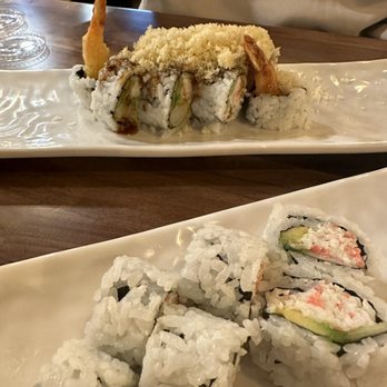 Mikko Sushi - Shrimp Crunch Tempura Roll and California Cut Roll - Sushi Bars Near Me - Escondido, California Mikko Sushi - Shrimp Crunch Tempura Roll and California Cut Roll - Sushi Bars Near Me - Escondido, California