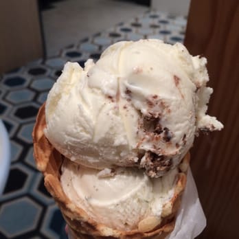 Molly Moon's - Single scoop: scout mint and honey lavender in a waffle cone - Ice Cream & Frozen Yogurt Near Me - Seattle, Washington