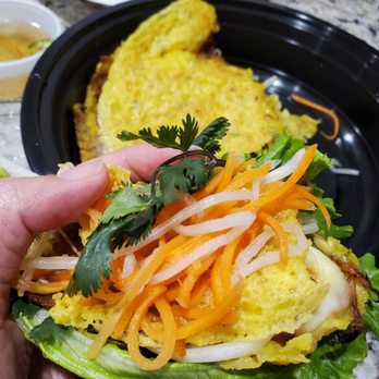 Pho Tasty - Comes with lettuce and herbs to wrap the banh xeo - Vietnamese Near Me - Davis, California Pho Tasty - Comes with lettuce and herbs to wrap the banh xeo - Vietnamese Near Me - Davis, California