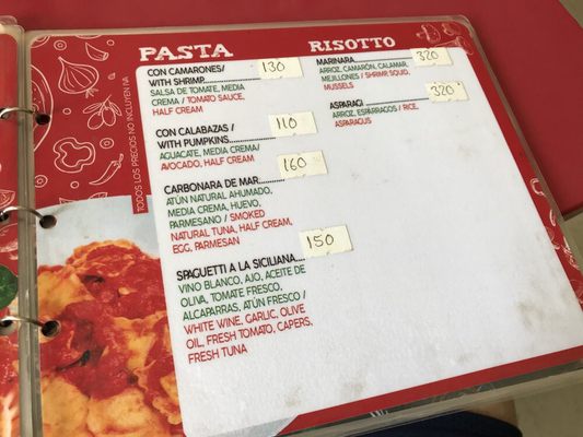 Menu photo 1 Luna Rossa Puerto Escondido, OAX