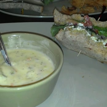 Panera Bread - Broccoli cheddar soup and Mediterranean veggie sandwich - Sandwiches Near Me - New Hyde Park, New York Panera Bread - Broccoli cheddar soup and Mediterranean veggie sandwich - Sandwiches Near Me - New Hyde Park, New York