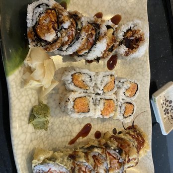 Sushi Ai - Left to right rock n roll, spicy salmon, st louis - Sushi Bars Near Me - O'Fallon, Illinois