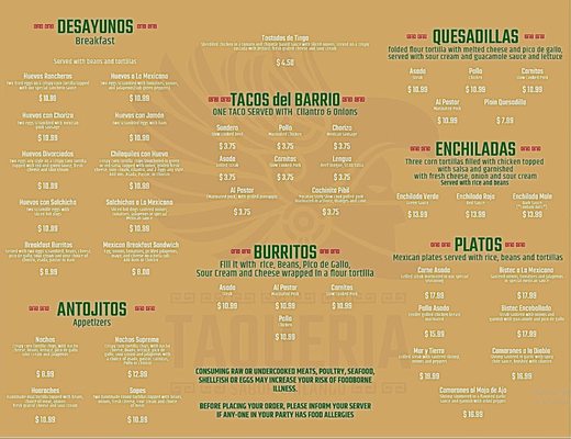Menu photo 1 Taqueria Sabor Chilango North Billerica, MA Menu photo 1 Taqueria Sabor Chilango North Billerica, MA