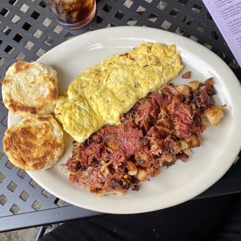 Brunch Snob - Corned beef hash and eggs and biscuit. - Breakfast & Brunch Near Me - Phoenix, Arizona