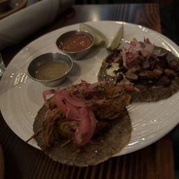 Tacos - bigger than street tacos, recommended 2 tacos per person. 12/23/23