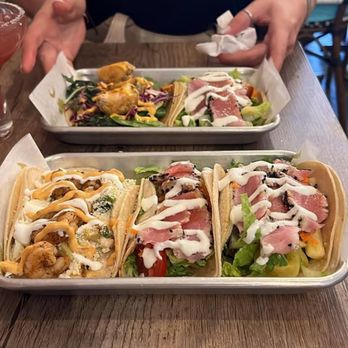 Lost Local - Ahi tuna tacos and blackened shrimp taco - Cocktail Bars Near Me - Beaufort, South Carolina Lost Local - Ahi tuna tacos and blackened shrimp taco - Cocktail Bars Near Me - Beaufort, South Carolina