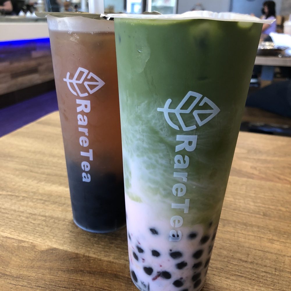 Rare Tea - Matcha rose latte with boba - Bubble Tea Near Me - Vacaville, California