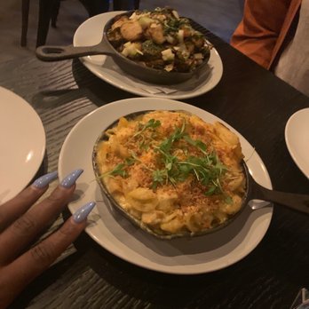 The Row Harlem - jerk Mac & cheese & Brussels sprouts - Lounges Near Me - New York, New York The Row Harlem - jerk Mac & cheese & Brussels sprouts - Lounges Near Me - New York, New York