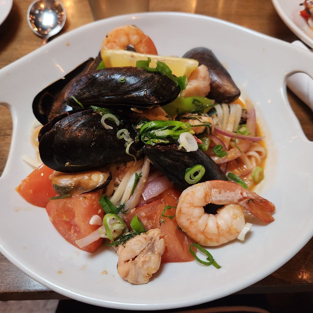 Mercer Hall - a plate of seafood and rice - Bars Near Me - Stratford, Ontario Mercer Hall - a plate of seafood and rice - Bars Near Me - Stratford, Ontario