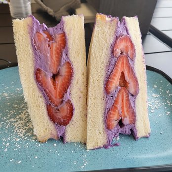 Koushinryou - Dessert Room - Strawberry Ube Cream Sando (I always get this. Hehe. It's pretty and delicious.) - Japanese Curry Near Me - Jacksonville, Florida Koushinryou - Dessert Room - Strawberry Ube Cream Sando (I always get this. Hehe. It's pretty and delicious.) - Japanese Curry Near Me - Jacksonville, Florida