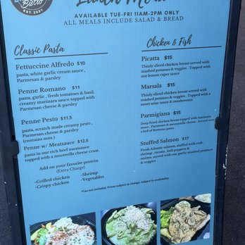 Braulio’s Bistro - Lunch Menu - Italian Near Me - Modesto, California