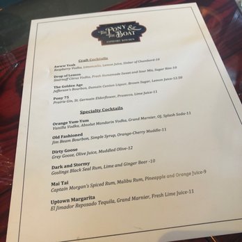 The Pony and The Boat - Cocktail menu - Comfort Food Near Me - Kitty Hawk, North Carolina The Pony and The Boat - Cocktail menu - Comfort Food Near Me - Kitty Hawk, North Carolina