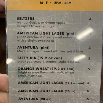 Hangar 24 Craft Brewing - Happy hour menu - Breweries Near Me - Riverside, California