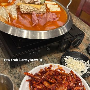 Jang Ga Nae - army stew, raw marinated crab - Korean Near Me - Rowland Heights, California Jang Ga Nae - army stew, raw marinated crab - Korean Near Me - Rowland Heights, California