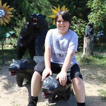 Oswald's Bear Ranch - our son loved sitting with the bear statues....since he couldn't hug a real one lol - Zoos Near Me - Newberry, Michigan Oswald's Bear Ranch - our son loved sitting with the bear statues....since he couldn't hug a real one lol - Zoos Near Me - Newberry, Michigan