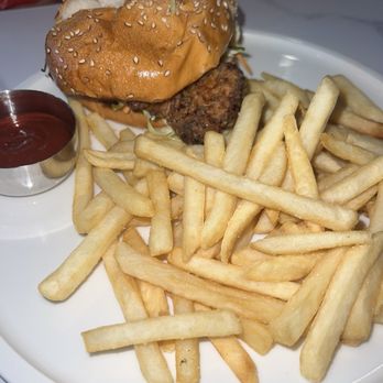 Causwells - Chicken sandwich and fries. Underwhelming. - New American Near Me - Menlo Park, California Causwells - Chicken sandwich and fries. Underwhelming. - New American Near Me - Menlo Park, California