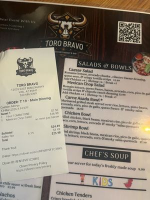 Menu photo 4 Toro Bravo Vail, AZ