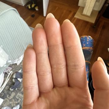 The Nail Suite - uneven lengths / crooked and short index finger nail (don't mind my messy room) - Nail Salons Near Me - Berkeley, California