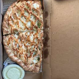 Custom order with garlic sauce chicken chopped garlic green onions and artichokes