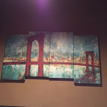 Spice Lounge - Artwork of the Majestic Golden Gate Bridge in Ladie's Room... - Indian Near Me - San Diego, California