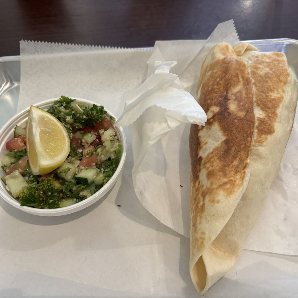 Cafe Ostro - Shrimp Wrap with Tabbouleh (Vegan) - Mediterranean Near Me - Dalton, Georgia
