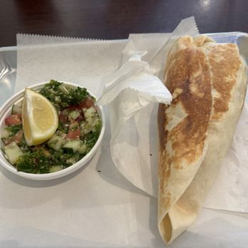 Cafe Ostro - Shrimp Wrap with Tabbouleh (Vegan) - Mediterranean Near Me - Dalton, Georgia