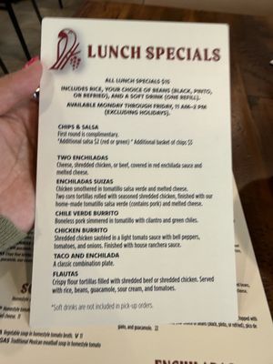 Menu photo 2 Don Perico Mexican Restaurant Napa, CA