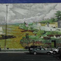 Town of Kansas 1850 Mural - Town of Kansas 1850