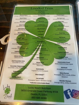 Menu photo 1 Lucky Beach Nutrition Destin, FL Menu photo 1 Lucky Beach Nutrition Destin, FL