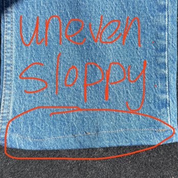 Greg's Cleaners & Alterations - the line is not straight. uneven and sloppy work. - Sewing & Alterations Near Me - North Hollywood, California Greg's Cleaners & Alterations - the line is not straight. uneven and sloppy work. - Sewing & Alterations Near Me - North Hollywood, California