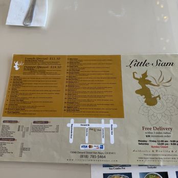 Little Siam Thai Cuisine - Menu - Thai Near Me - Van Nuys, California