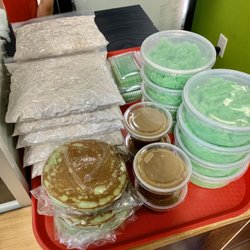 Tempe(h) - Indonesian fermented soybeans cake Serabi (Rice flour pancakes) Tape Ketan - Fermented sweetened glutinous rice