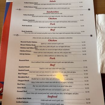 Bella Cuba - Menu as of February 2026 - Cuban Near Me - Santa Ana, California