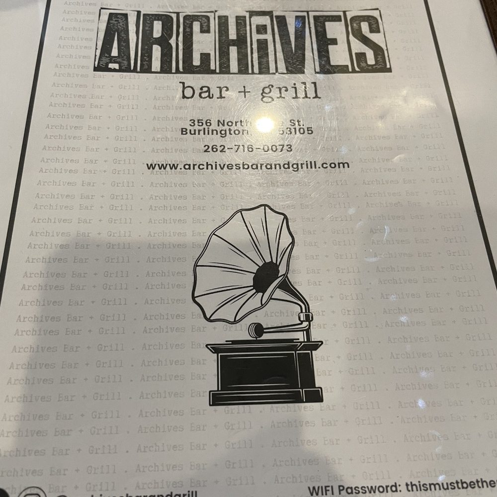 Archives Bar and Grill - Menu - Wine Bars Near Me - Burlington, Wisconsin Archives Bar and Grill - Menu - Wine Bars Near Me - Burlington, Wisconsin