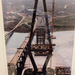 Lowcountry Urology Clinics PA - A new photo in an exam room, showing the Ravenel Bridge under construction. It replaced the two bridges on the left side of the photo.