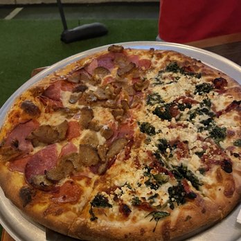 Bricco - Half Meat Lovers Half Mediterranean - Pizza Near Me - Laguna Niguel, California Bricco - Half Meat Lovers Half Mediterranean - Pizza Near Me - Laguna Niguel, California