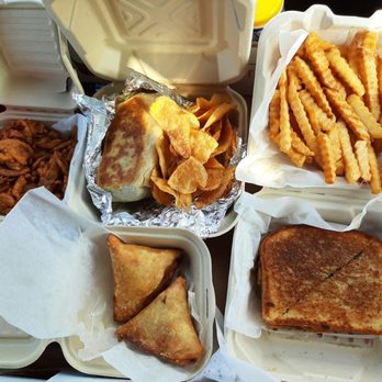 Maast Indian - Tandoori Chicken Burrito and Sandwich, onion pakora, and samosas - Indian Near Me - Irvine, California