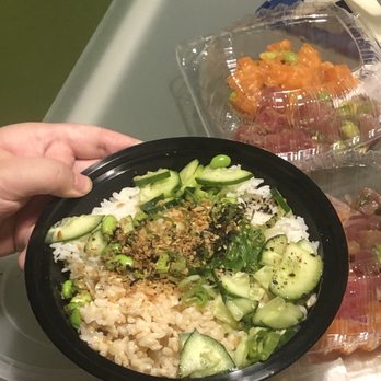 Ahipoki - Supposed to be half salad half rice. Why are there so many cucumbers? Where are the other toppings? - Seafood Near Me - Temple City, California Ahipoki - Supposed to be half salad half rice. Why are there so many cucumbers? Where are the other toppings? - Seafood Near Me - Temple City, California