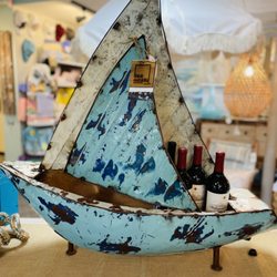 Coastal Market 607 - Hemingway Boat - made from salvaged oil drums!