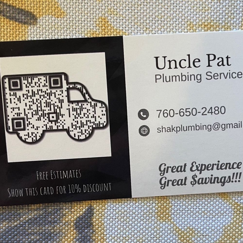 Uncle Pat Plumbing - Pat's plumbing - Plumbing Near Me - Vista, California Uncle Pat Plumbing - Pat's plumbing - Plumbing Near Me - Vista, California
