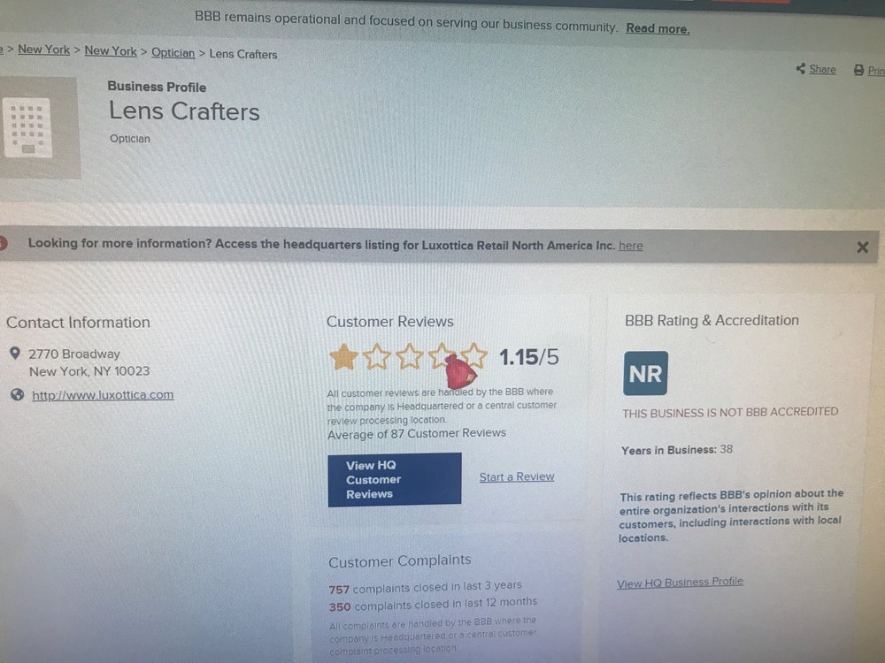 LENSCRAFTERS Updated April 2024 46 Reviews 7535 N Kendall Dr