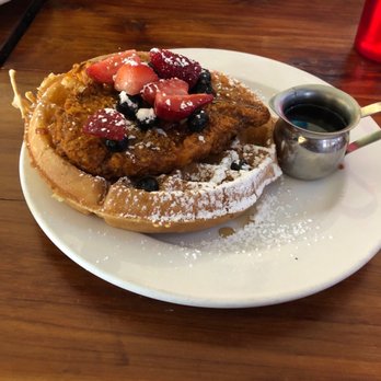 Nadeen's Hermitage Haven - It was delicious! Nashville hot chicken and waffle - Breakfast & Brunch Near Me - Hermitage, Tennessee