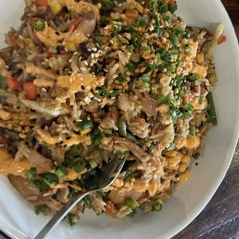 Sweet Auburn BBQ - Smoked Fried Rice with pulled chicken - Barbeque Near Me - McDonough, Georgia Sweet Auburn BBQ - Smoked Fried Rice with pulled chicken - Barbeque Near Me - McDonough, Georgia