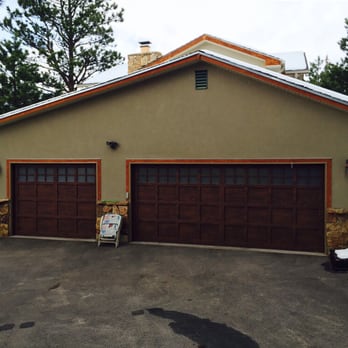 Martin Garage Door - Steel Pinnacle Doors in Walnut Woodgrain installed in Evergreen, CO - Garage Door Services Near Me - Parker, Colorado Martin Garage Door - Steel Pinnacle Doors in Walnut Woodgrain installed in Evergreen, CO - Garage Door Services Near Me - Parker, Colorado